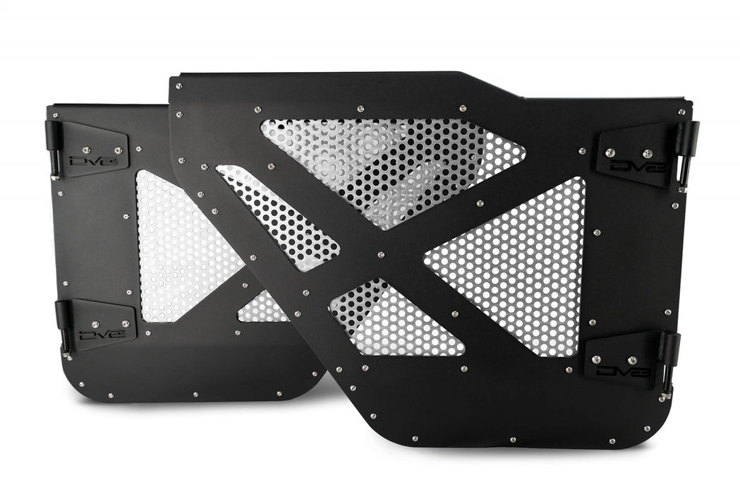 DV8 Offroad HDJL-01R Jeep JL/JT Half Doors Aluminum W/Perforated Aluminum Screens (Rear) 18-Present Wrangler JL 4 Door DV8 Offroad - Truck Part Superstore