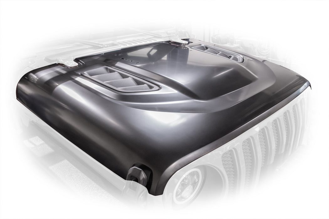 DV8 Offroad HDMBJL-TA Rubicon Replica Hood 18-Present Wrangler JL All Models DV8 Off Road - Truck Part Superstore