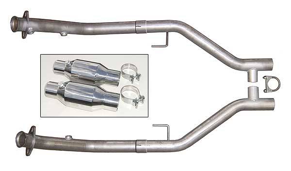 Pypes Performance Exhaust HFM26 Exhaust H Pipe For Short Tube Headers Catted 2.5 in H-Pipe Hardware Incl Natural 409 Stainless Steel Pypes Exhaust - Truck Part Superstore