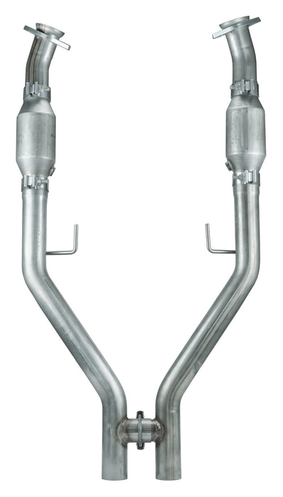 Pypes Performance Exhaust HFM55E Exhaust H Pipe Catted For Long Tubes 05-10 Mustang 2.5 in H-Pipe Hardware Incl Natural 409 Stainless Steel Pypes Exhaust - Truck Part Superstore