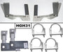 Pypes Performance Exhaust HGH31 Exhaust System Hanger Kit 68-72 Chevelle Incl Tailpipe Hangers/Muffler Hangers/(4) U Clamps Natural 304 Stainless Steel Pypes Exhaust - Truck Part Superstore