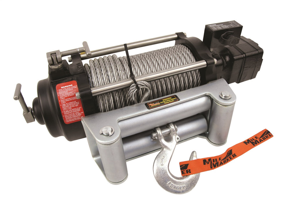 Mile Marker 75-50050C 10500 LB Hydraulic Winch 17.9 C.I. 12V Hydraulic Motor w/Roller Fairlead 100 Foot Cable HI10500 Mile Marker - Truck Part Superstore