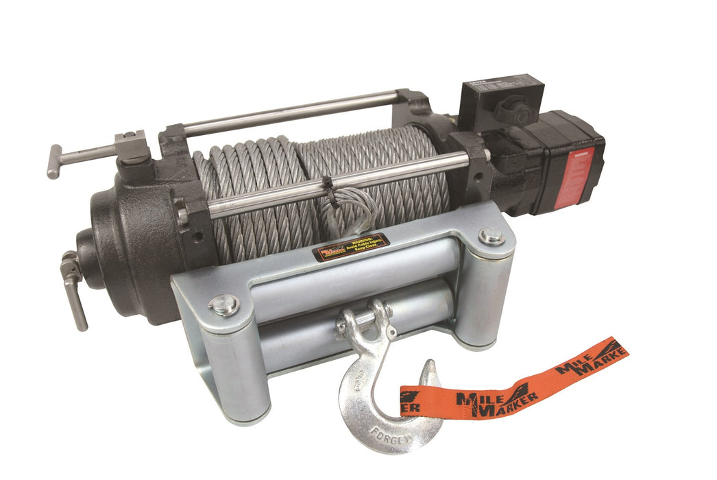 Mile Marker 75-52000C 12000 LB Hydraulic Winch 18.7 C.I. 12V Hydrlic Motor w/Roller Fairlead 100 Foot Cable Adptr Sold Separately Req For Install Mile Marker - Truck Part Superstore
