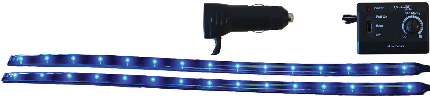 Vision X Lighting 4005570 12" Twin Pack Flexible LED Bars Blue - Truck Part Superstore