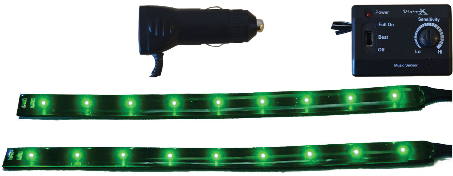 Vision X Lighting 4005549 6" Twin Pack Flexible LED Bars Green - Truck Part Superstore
