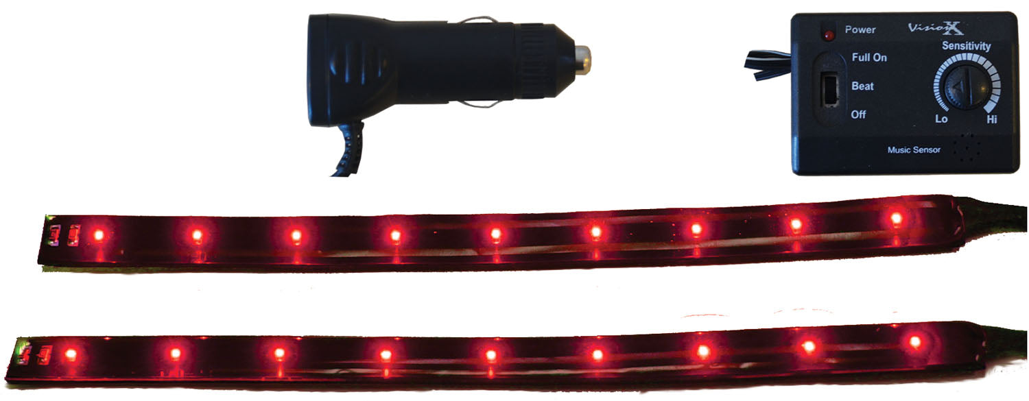 Vision X Lighting 4005532 6" Twin Pack Flexible LED Bars Red - Truck Part Superstore