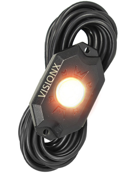Vision X Lighting 9929255 9 Watt LED Rock Light Single Pod Amber - Truck Part Superstore