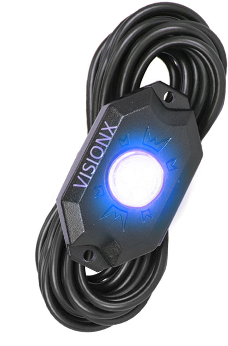 Vision X Lighting 9929262 9 Watt LED Rock Light Single Pod Blue - Truck Part Superstore