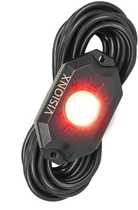 Vision X Lighting 9929286 9 Watt LED Rock Light Single Pod Red - Truck Part Superstore