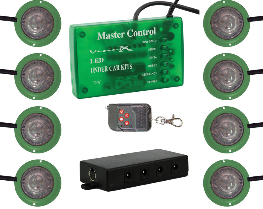 Vision X Lighting 4005396 LED Strobe And Rock Light Kit Green - Truck Part Superstore
