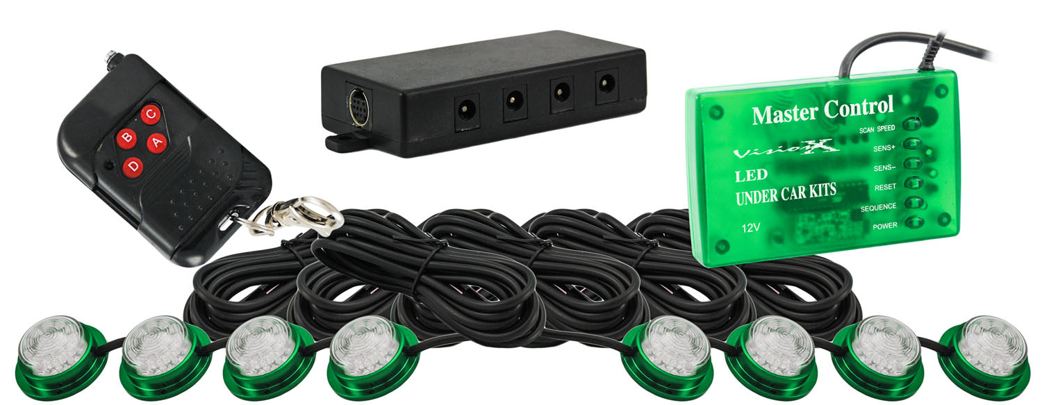 Vision X Lighting 4005396 LED Strobe And Rock Light Kit Green - Truck Part Superstore