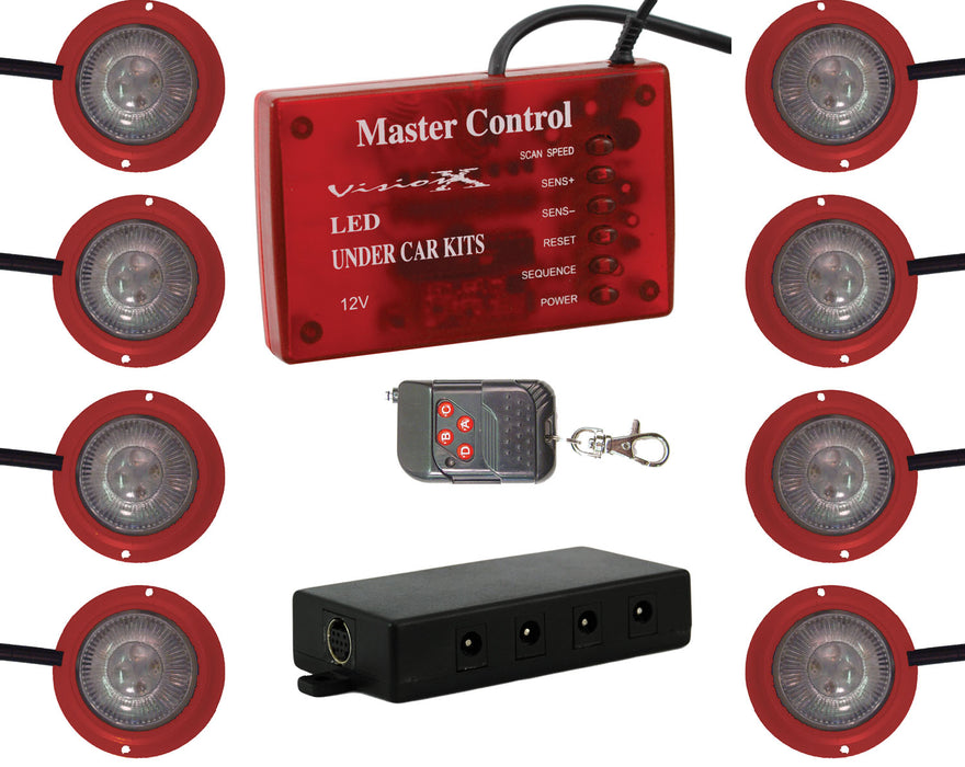 Vision X Lighting 4005389 LED Strobe And Rock Light Kit Red - Truck Part Superstore