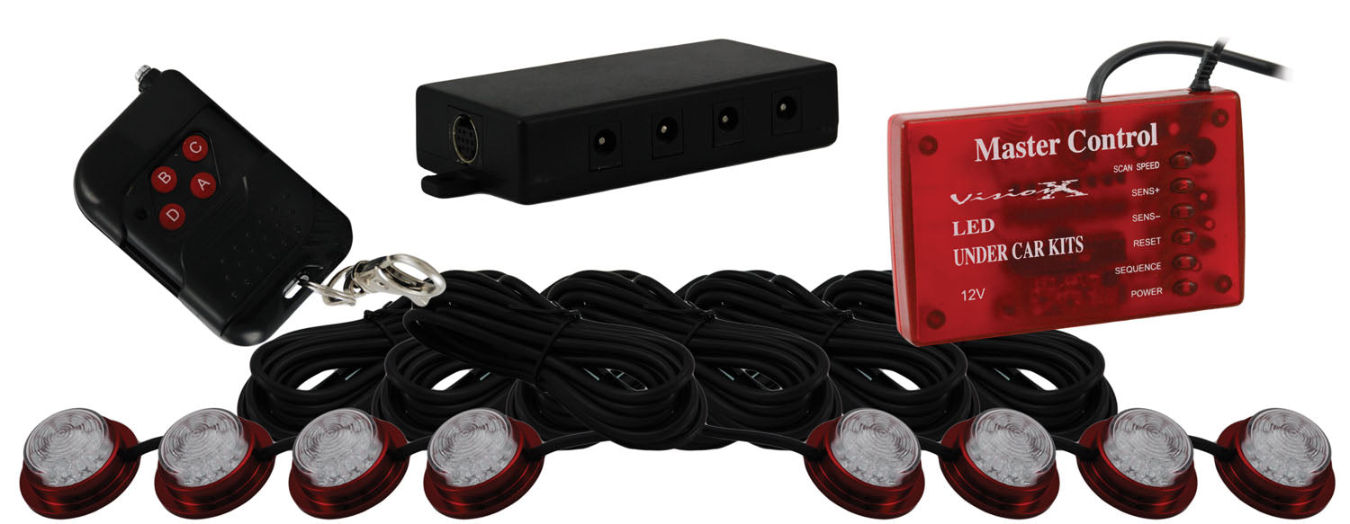 Vision X Lighting 4005389 LED Strobe And Rock Light Kit Red - Truck Part Superstore
