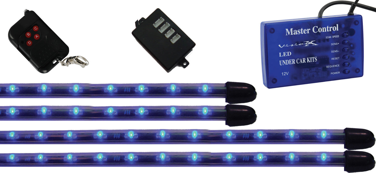 Vision X Lighting 4005020 Flexible LED Under Car Kit Blue - Truck Part Superstore
