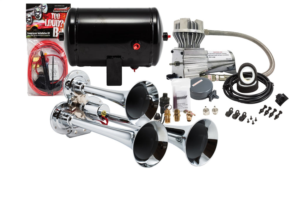 Kleinn Automotive Air Horns HK3 Pro Blaster™ Triple Air Horn Kit - Truck Part Superstore