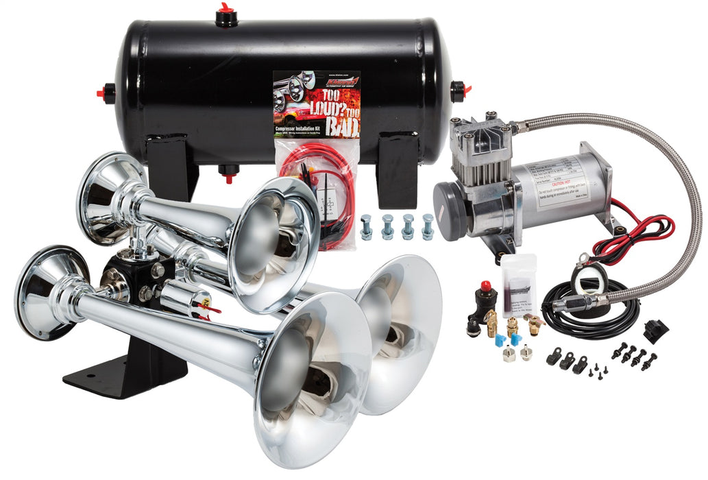 Kleinn Automotive Air Horns HK6 Pro Blaster™ Triple Air Horn Kit - Truck Part Superstore