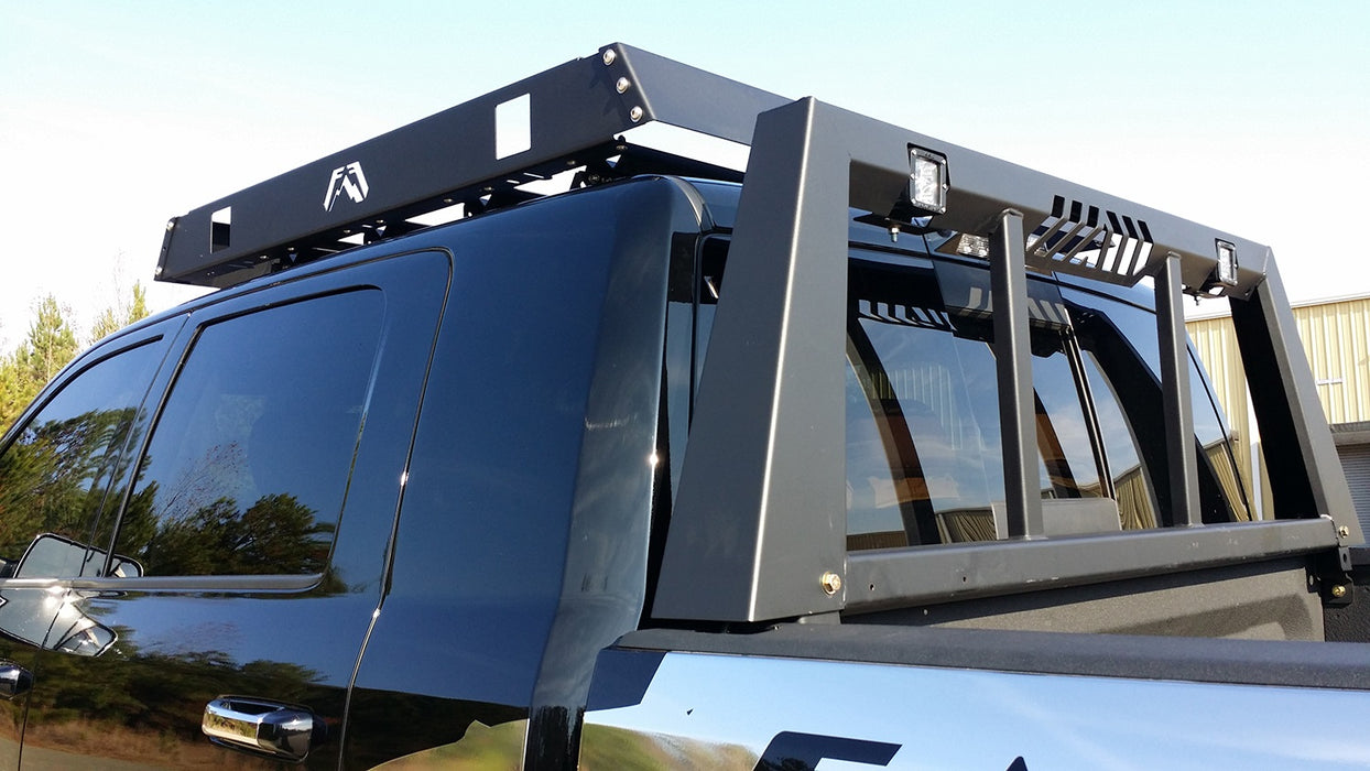 Fab Fours HR2002-1 Headache Rack; 2 Stage Black Powder Coated; - Truck Part Superstore