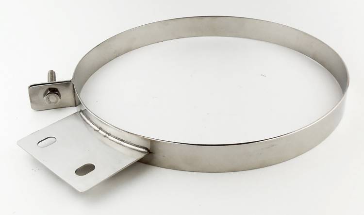 Pypes Performance Exhaust HSC006 Diesel Stack Exhaust Clamp 6 in Polished 304 Stainless Steel Pypes Exhaust - Truck Part Superstore
