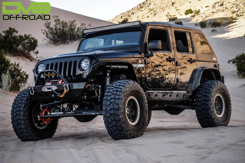 DV8 Offroad HT07FB42-W Jeep JK Hard Top Fast Back 07-18 Wrangler JK 4 Door Black W/Wiper 2 Piece DV8 Offroad - Truck Part Superstore