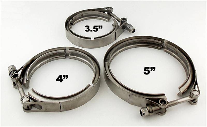 Pypes Performance Exhaust HVB35 V-Band Exhaust Clamp 3.5 in Natural 304 Stainless Steel Pypes Exhaust - Truck Part Superstore