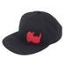 Go Rhino EX0383 Go Rhino Logo Flat Brim Hat, Red on Black - Truck Part Superstore