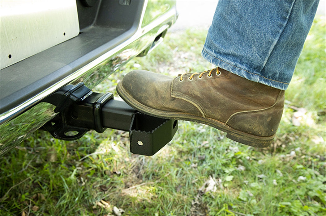 Dee Zee DZ15302S Serrated Hitch Step; Black Steel; - Truck Part Superstore