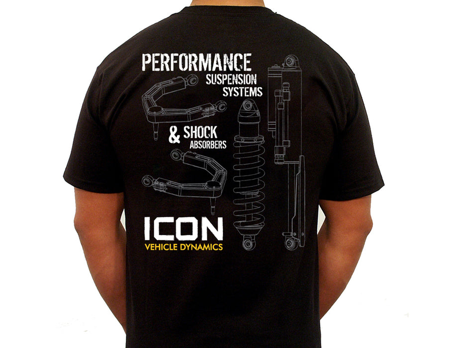 ICON Vehicle Dynamics ICON-TEE-RD-BLK-XXXL ICON RD TEE BLACK - SIZE 3XL - Truck Part Superstore