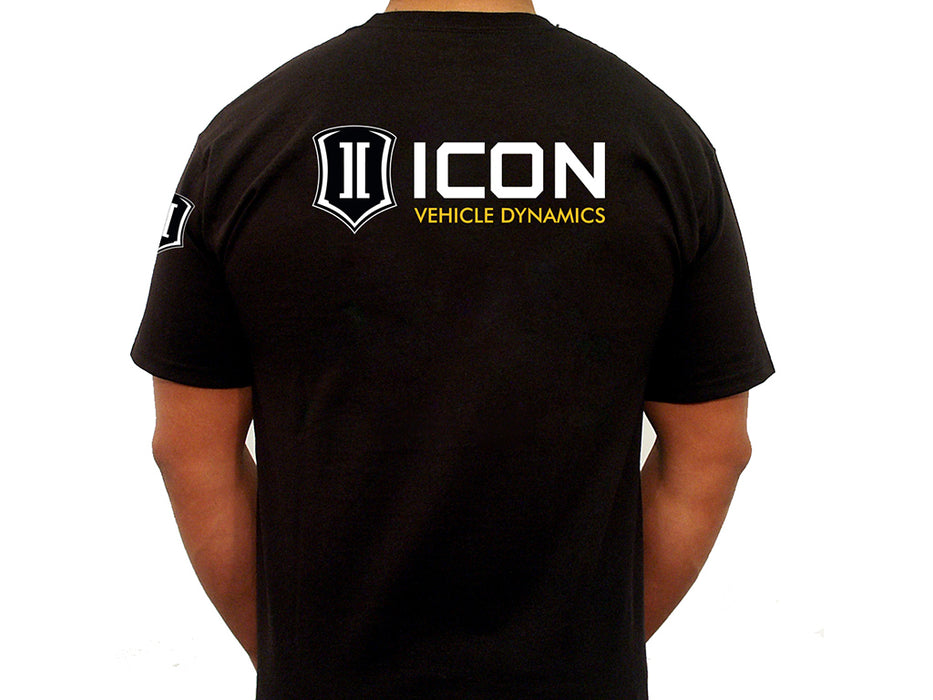 ICON Vehicle Dynamics ICON-TEE-STD-BLK-S ICON STANDARD TEE BLACK - SIZE SMALL - Truck Part Superstore