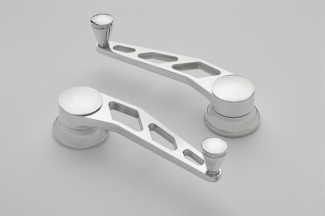 Lokar IDH-2017 Window Crank; Billet Aluminum; Polished Finish; Pair; - Truck Part Superstore