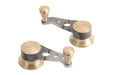 Lokar IDH-2039 Vent Window Crank; Lakester Style; Raw Finish; Pair; - Truck Part Superstore