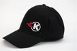 Kooks Custom Headers HT-100605-00 Kooks Black Flexfit K-Flame Logo Hat-Curved Brim-SM/MD - Truck Part Superstore