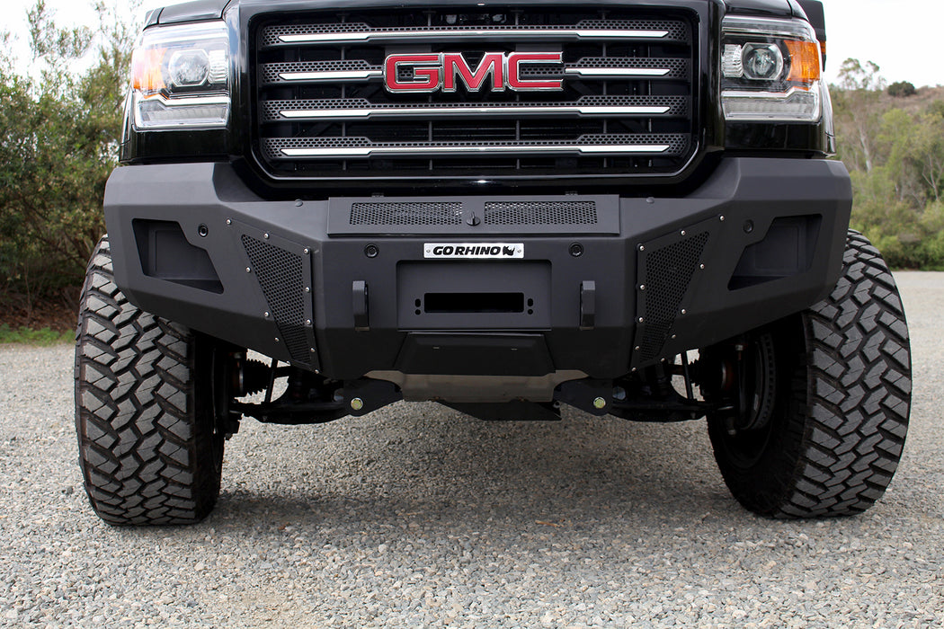 Go Rhino 24260T Strong steel replacement bumper protects winch and vehicle - Truck Part Superstore