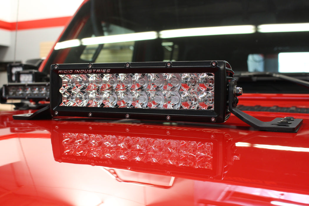 Go Rhino 732100T XE Center Hood Light Mount for Jeep JL/JT - Fits 10" Double Row LED Bar - Truck Part Superstore