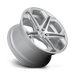 Foose 1PC F170200565+40 F170 20X10.5 5X4.5 GL-SLVR-MACH 40MM - Truck Part Superstore