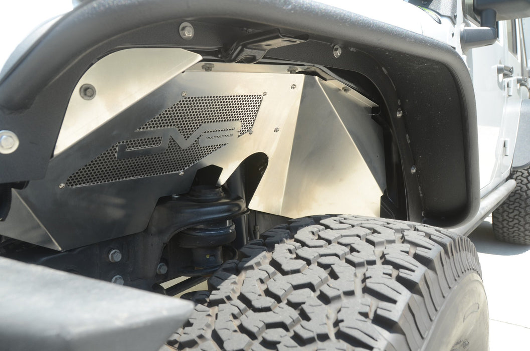DV8 Offroad INFEND-01FR Jeep JK Inner Fender Front Raw 07-18 Wrangler JK Aluminum DV8 Offroad - Truck Part Superstore
