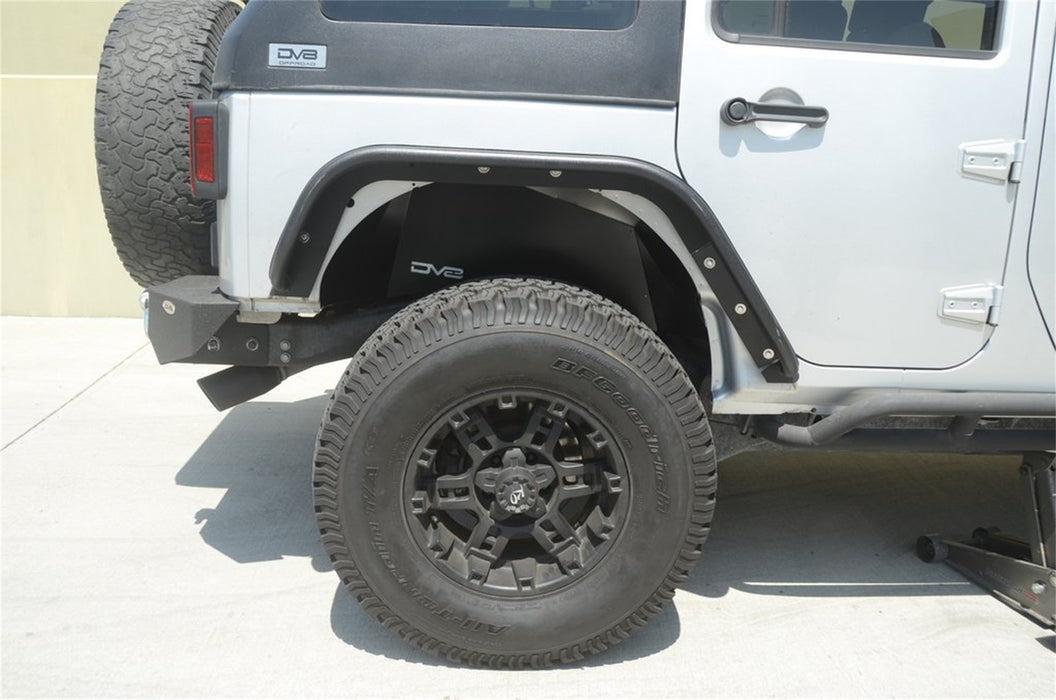 DV8 Offroad INFEND-01RB Jeep JK Inner Fender Rear Black 07-18 Wrangler JK Aluminum DV8 Offroad - Truck Part Superstore