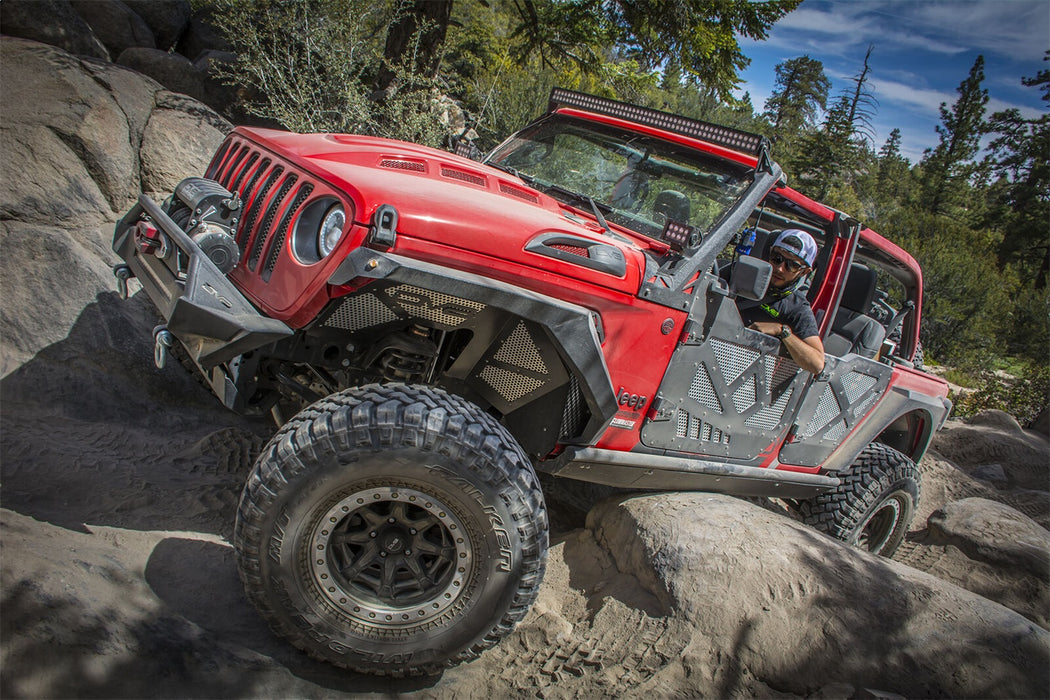 DV8 Offroad INFEND-03FB Jeep JL Inner Fenders (Front Black) 18-Present Wrangler JL DV8 Offroad - Truck Part Superstore