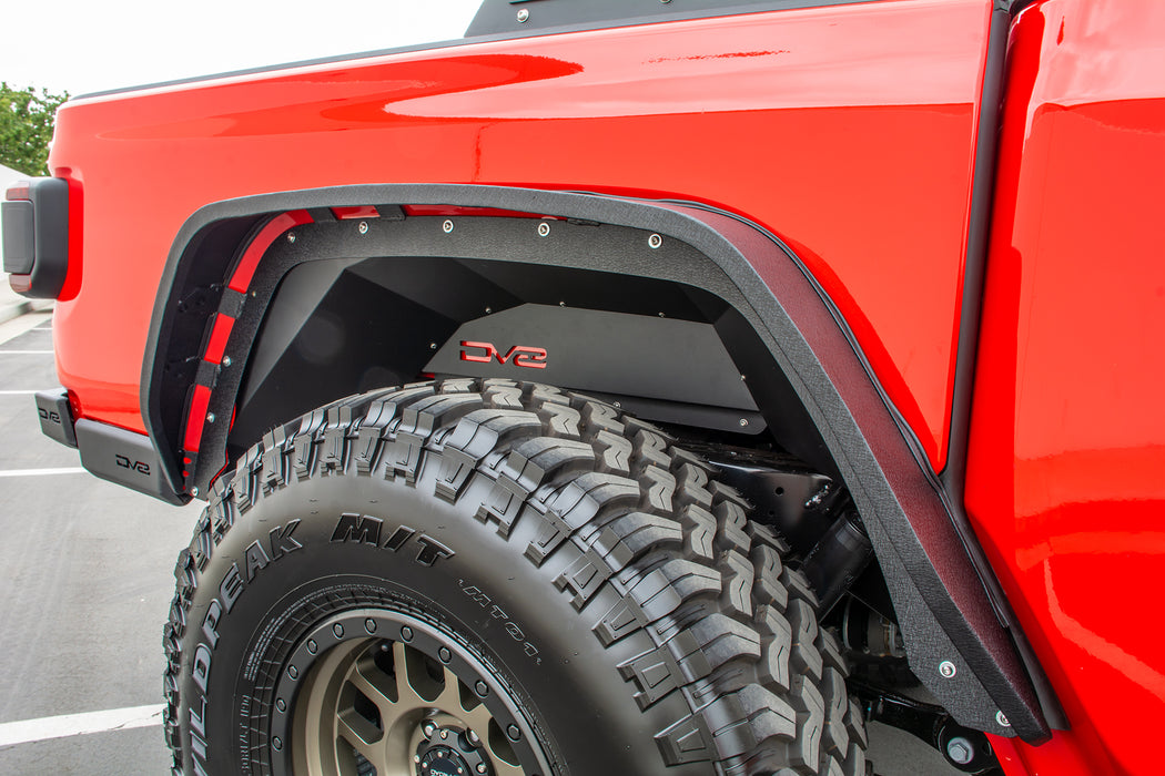 DV8 Offroad INFEND-04RB Jeep Gladiator Rear Inner Fenders For 20-Pres Gladiator Black DV8 Offroad - Truck Part Superstore