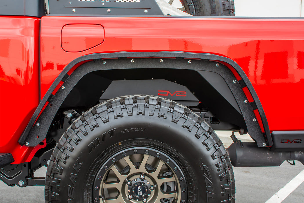 DV8 Offroad INFEND-04RB Jeep Gladiator Rear Inner Fenders For 20-Pres Gladiator Black DV8 Offroad - Truck Part Superstore