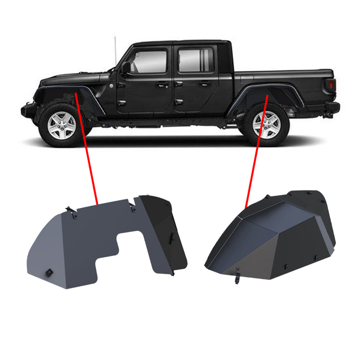 Black Horse Off Road INFR20G Full Set Inner Fender Flares Liners - Front & Rear - Truck Part Superstore