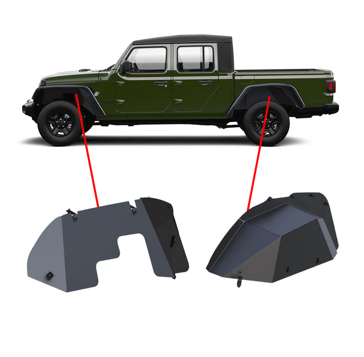 Black Horse Off Road INFR20G Full Set Inner Fender Flares Liners - Front & Rear - Truck Part Superstore