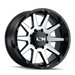 ION 143-2970BM18 143 (143) GLOSS BLACK/MACHINED FACE 20X9 8-170 18mm 125.2mm - Truck Part Superstore
