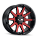 ION 143-2978BTR 143 (143) GLOSS BLACK/RED MACHINED 20X9 8x180 0mm 124.2mm - Truck Part Superstore