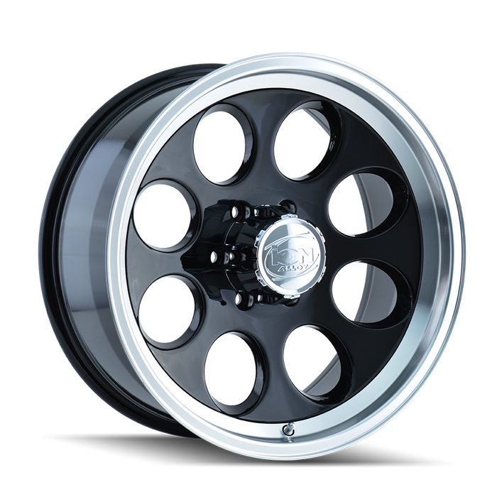 ION 171-8981B 171 (171) BLACK/MACHINED LIP 18X9 8-165.1 0MM 130.8MM - Truck Part Superstore