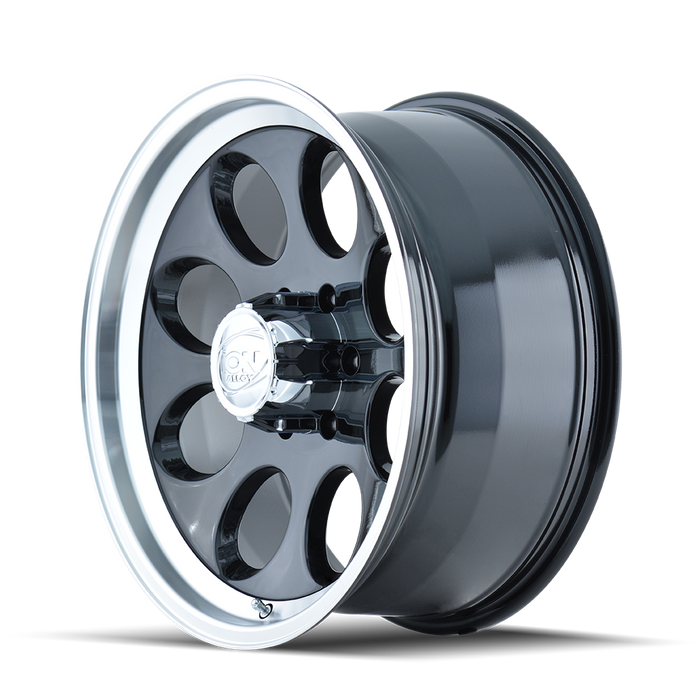 ION 171-6135B 171 (171) BLACK/MACHINED LIP 16X10 5-135 -38MM 87MM - Truck Part Superstore