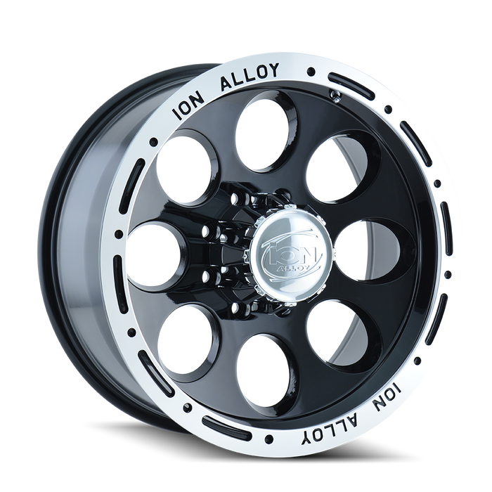 ION 174-8983B 174 (174) BLACK/MACHINED LIP 18X9 6-139.7 0MM 108MM - Truck Part Superstore