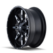 ION 184-2937M18 184 (184) SATIN BLACK/MILLED SPOKES 20X9 6-135/6-139.7 18MM 108MM - Truck Part Superstore