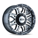 ION 186-6876B 186 (186) BLACK/MACHINED FACE 16X8 8-165.1/8-170 10MM 130.8MM - Truck Part Superstore