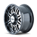ION 186-5851B 186 (186) BLACK/MACHINED FACE 15X8 5-114.3/5-120.65 25MM 83.82MM - Truck Part Superstore