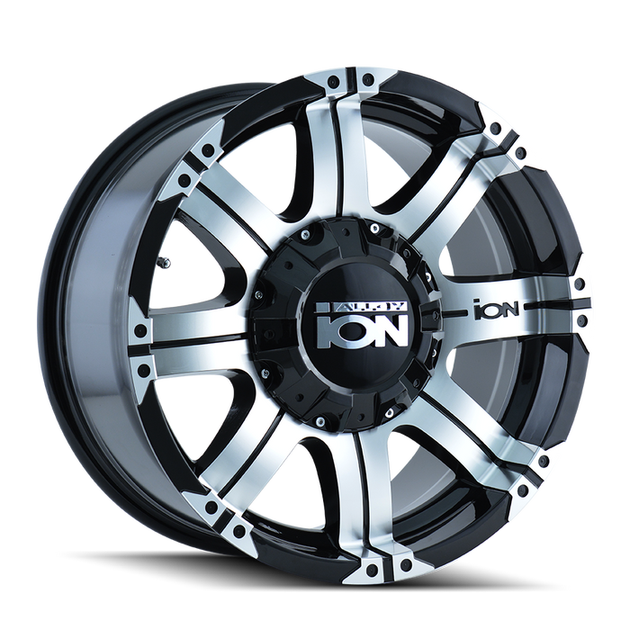 ION 187-7976B18 187 (187) BLACK/MACHINED FACE/MACHINED LIP 17X9 8-165.1/8-170 18MM 130.8MM - Truck Part Superstore
